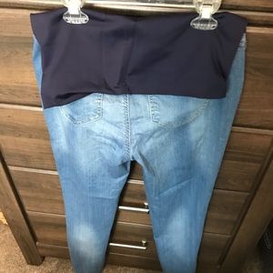 Pink blush maternity jeans